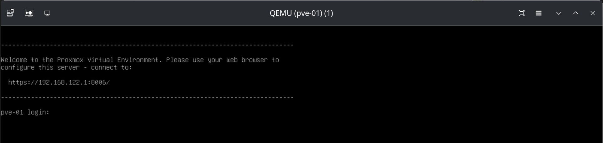Proxmox First Boot Complete